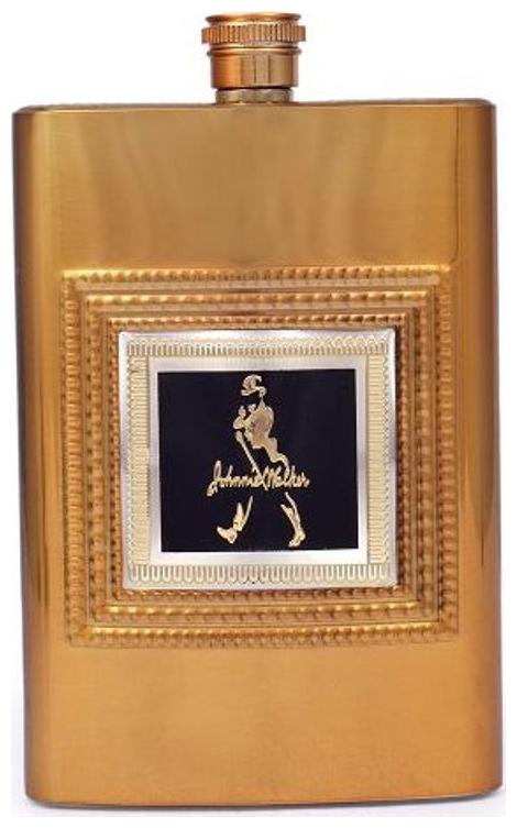 

ShopAIS Johnnie Walker Premium Series Stainless Steel 9 Oz 265 ml Hip Flask Golden