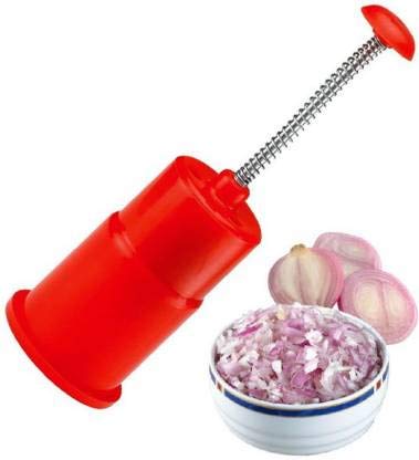 

Shopatrones Manual Press Onion And Vegetable Chopper Quick Cutter (Red)