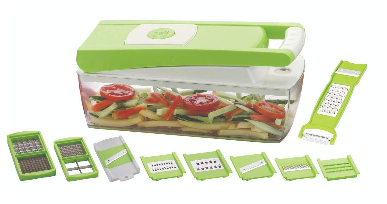 

Shopeleven 14 in 1 Multi-Purpose Vegetable and Fruit Chopper Fruit Grater Slicer Dicer Chipper Peeler Hand Chopper Cutter Kitchen Accessories