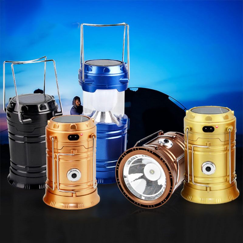 Shopper52 Solar Rechargeable 6 LED Camping Lantern Light G-85 - 6LEDG85, Assorted