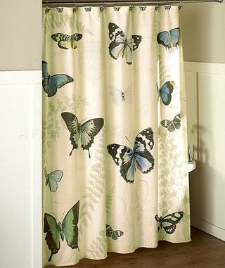 Buy Shower Curtain Butterfly Spring Blue Green Bathroom Home Decor