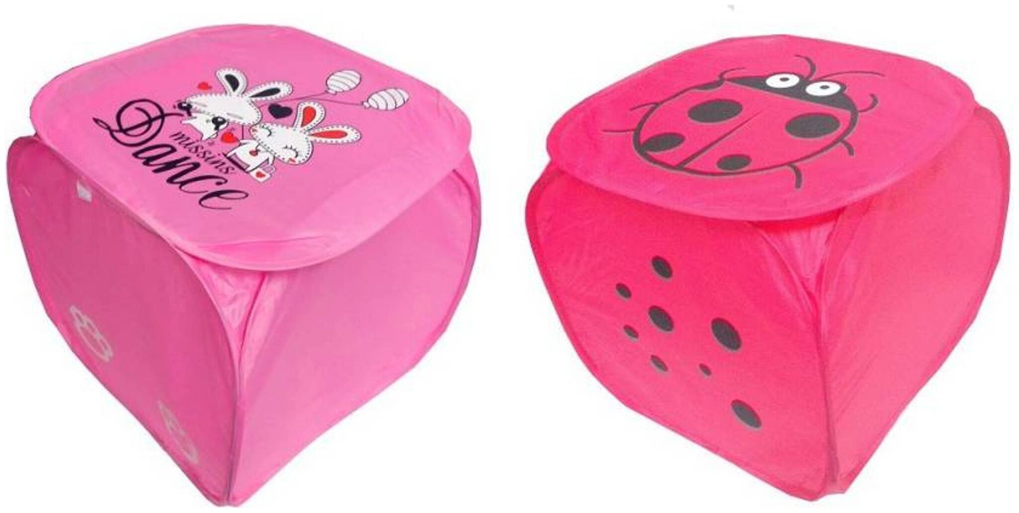 

Shree Jee Nylon Pink Laundry Basket ( Set of 2 )