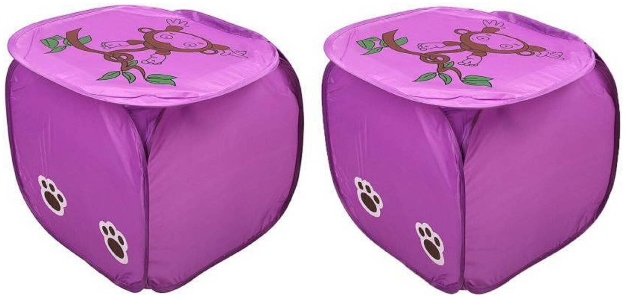 

Shree Jee Nylon Purple Laundry Basket ( Set of 2 )