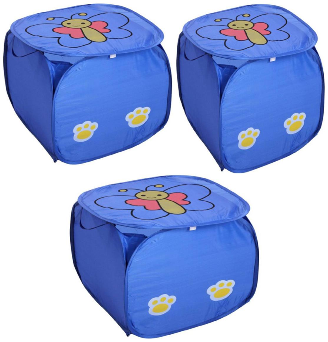

Shree Jee Nylon Blue Laundry Basket ( Set of 3 )