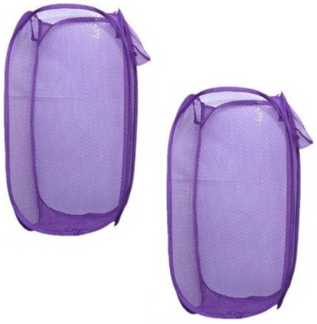 

Shree Jee Net Purple Laundry Basket ( Set of 2 )