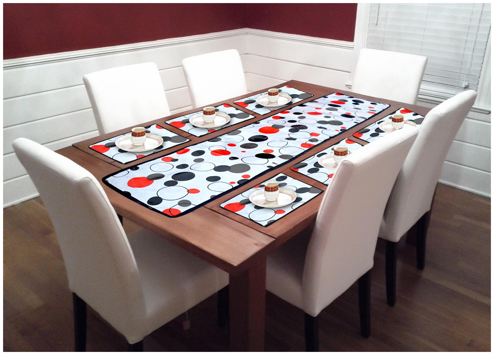 

Shree Jee PVC Mat with Table Runner (Pack of 7))