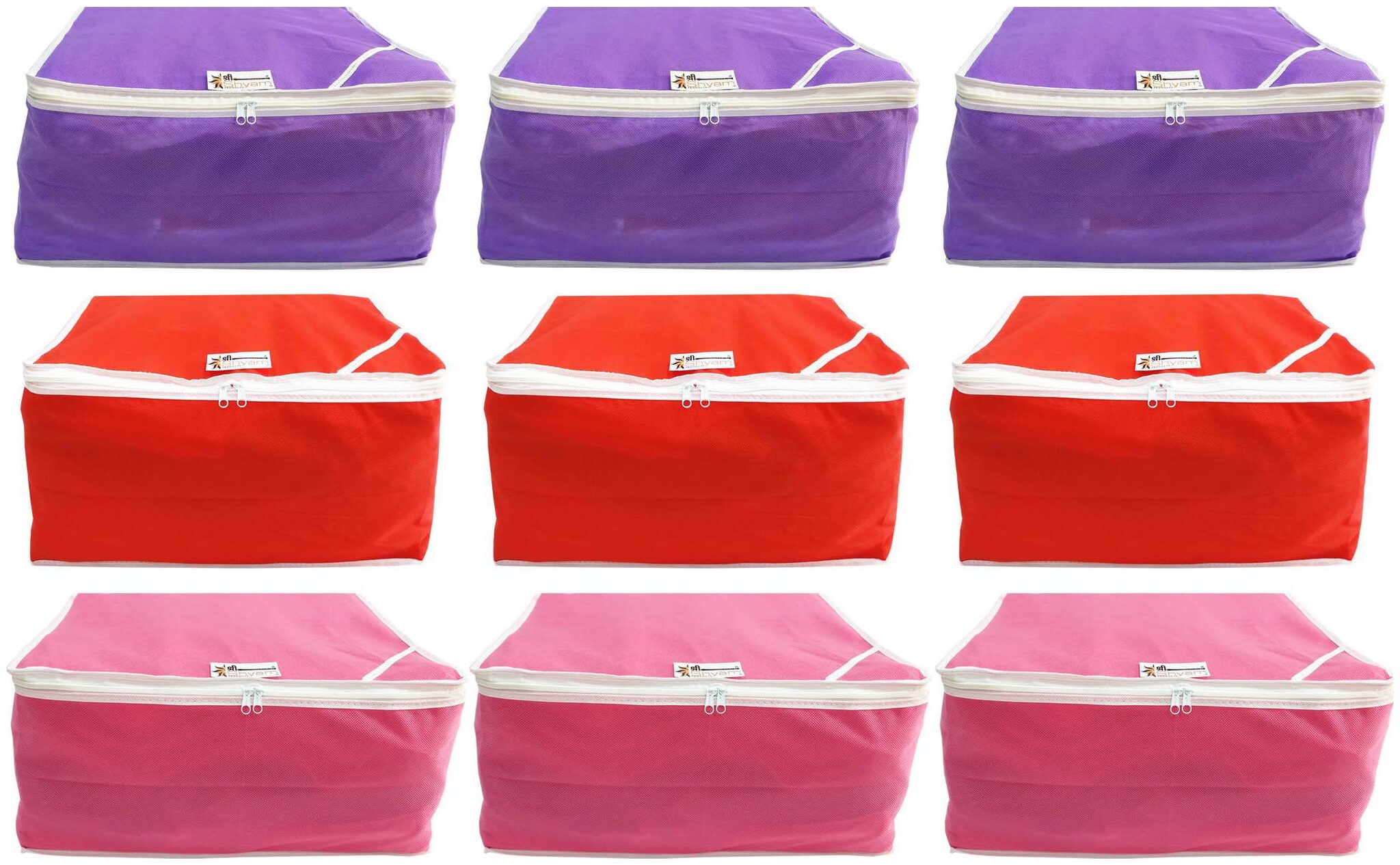 

Shree Shyam Products Non Woven 9 inch Non Transparent Box Saree Cover 9 Pcs Set