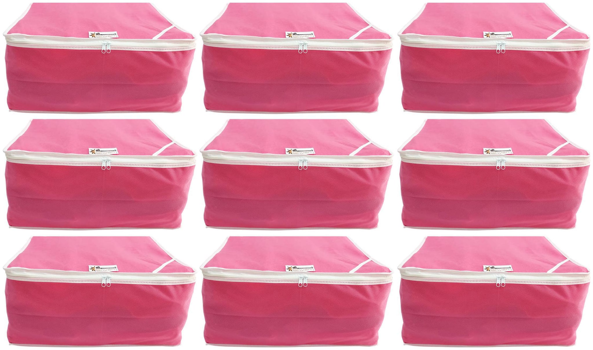 

Shree Shyam Products Non Woven 9 inch Non Transparent Box Saree Cover 9 Pcs Set