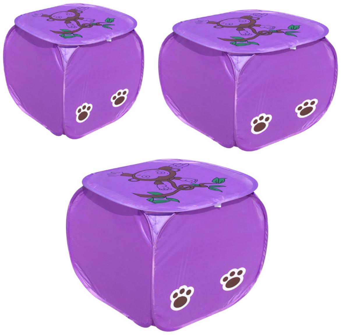 

Shree Jee Nylon Purple Laundry Basket ( Set of 3 )