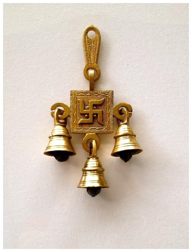 

Shrines Brass Swastika Hanging Bells