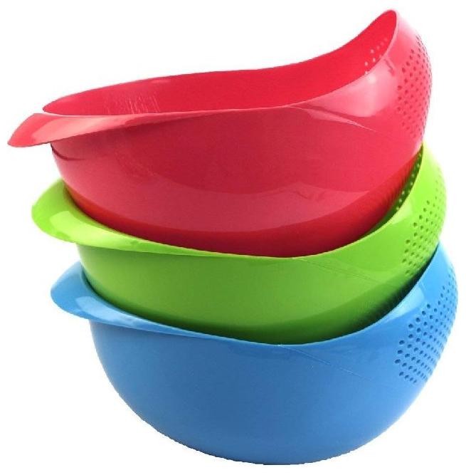 

Shrines Rice Fruits Vegetable Noodles Pasta Washing Bowl and Strainer (Set of 1)