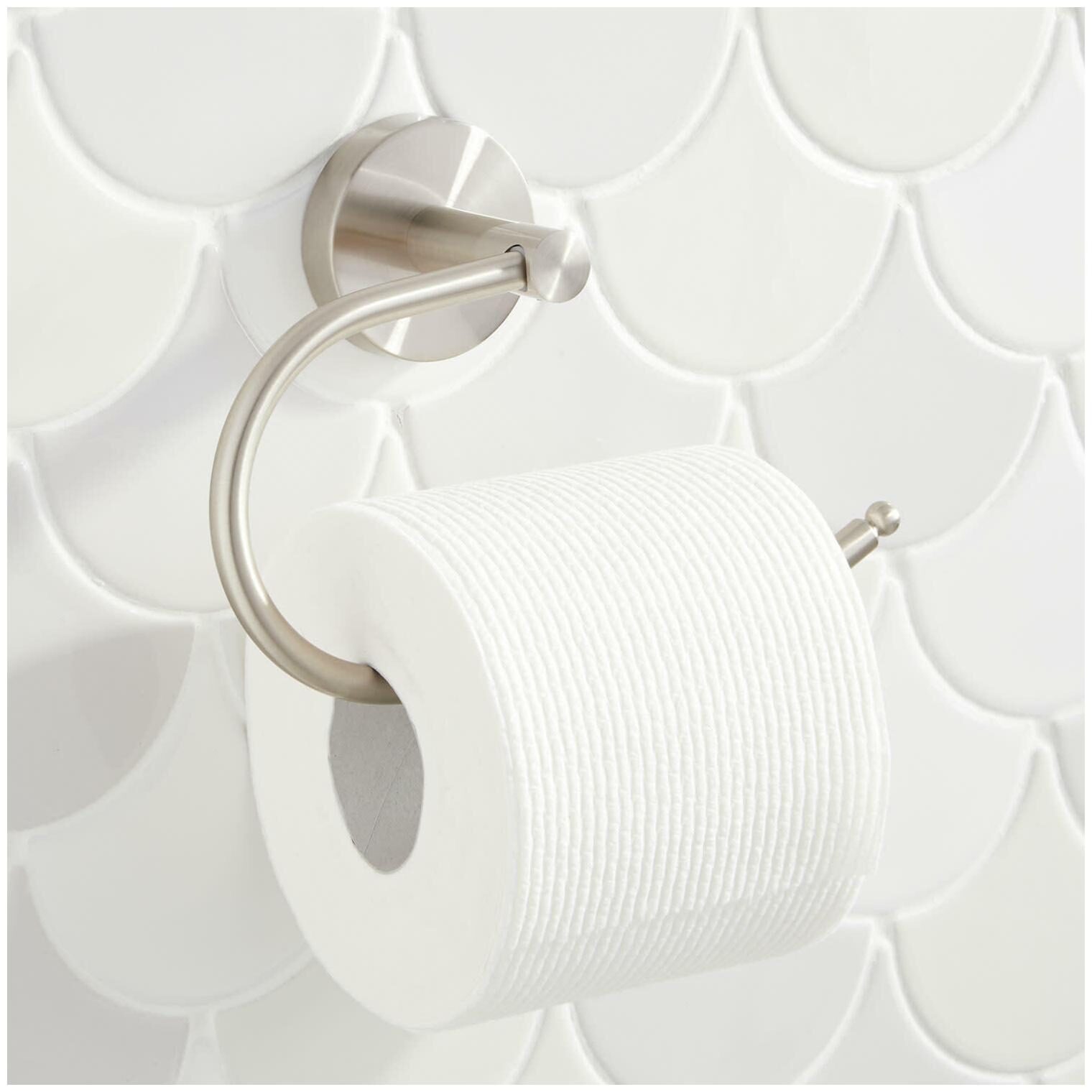 

Signature Hardware 948202 Edenton Single Post Toilet Paper Holder - Nickel
