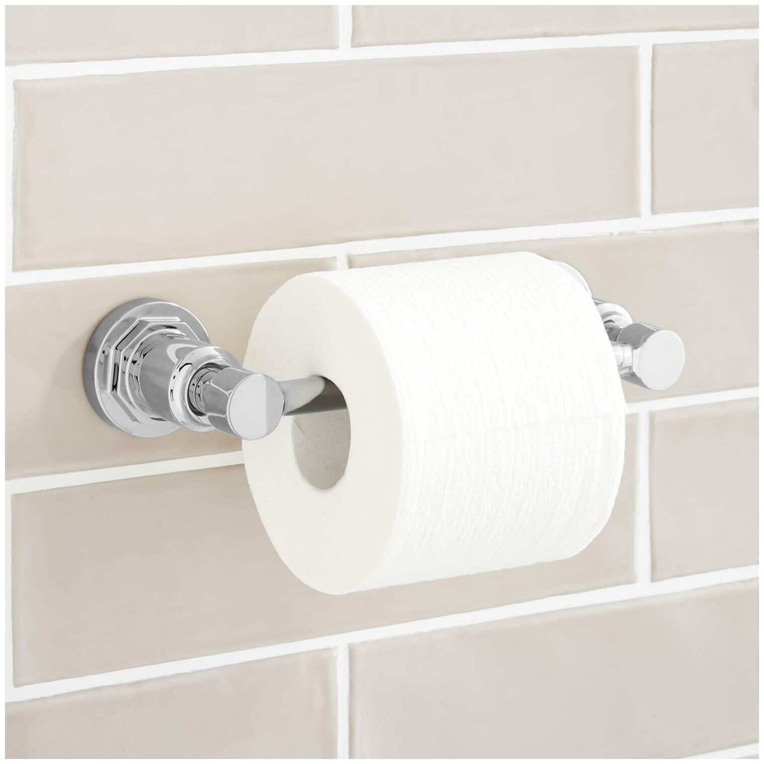 

Signature Hardware 948295 Greyfield Single Post Toilet Paper - Chrome