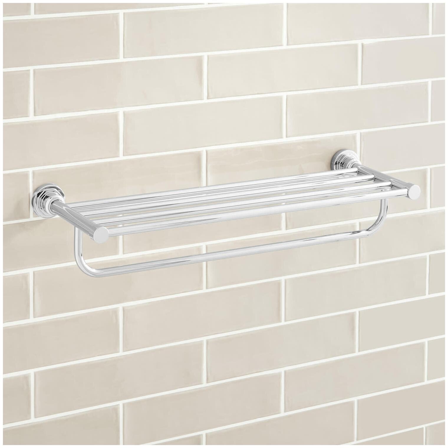 

Signature Hardware 948294 Greyfield 21-3 4 Towel Rack - Chrome