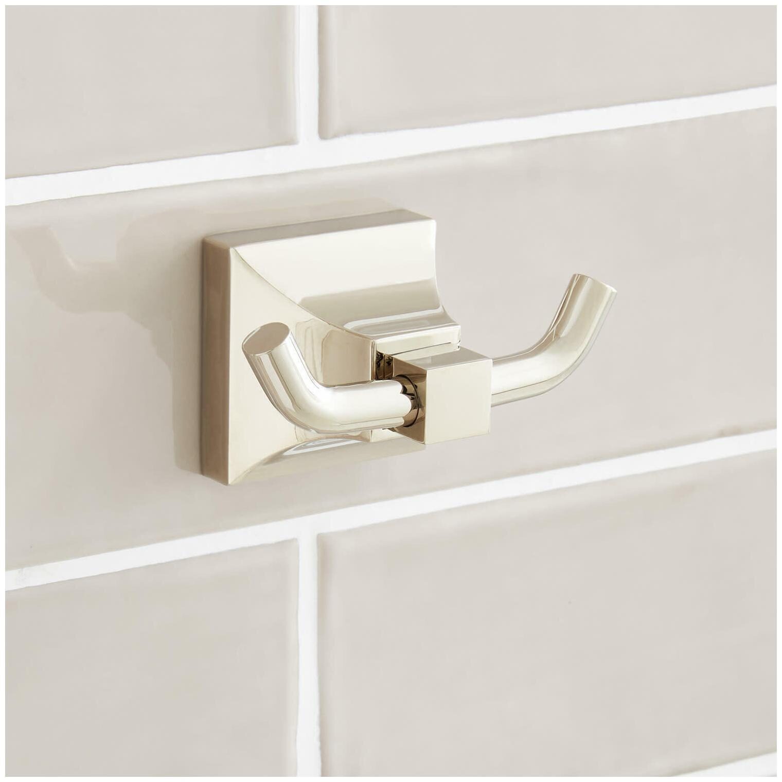 

Signature Hardware 948299 Carraway Double Robe Hook - Nickel
