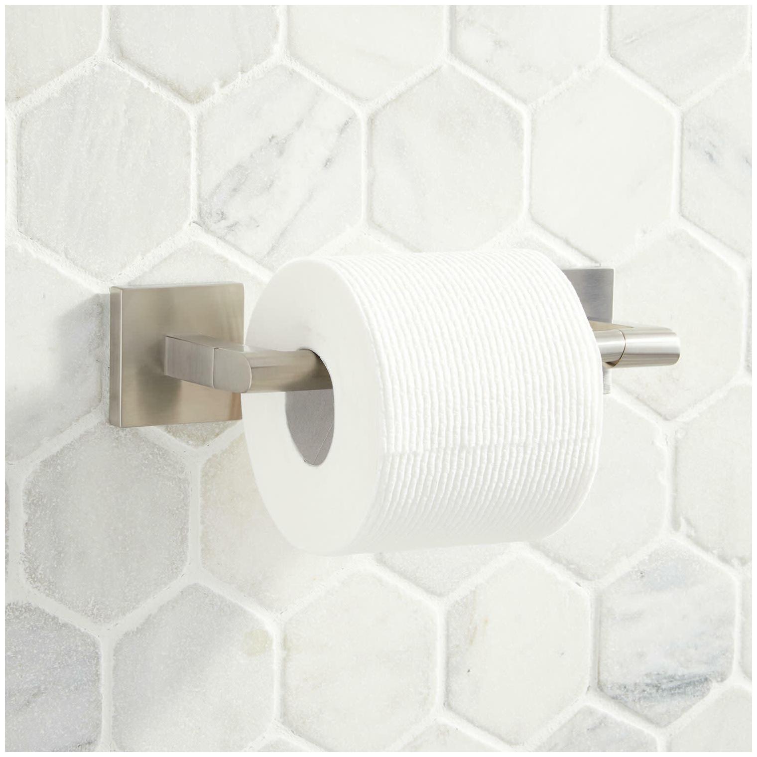 

Signature Hardware 948228 Hibiscus Single Post Toilet Paper - Nickel