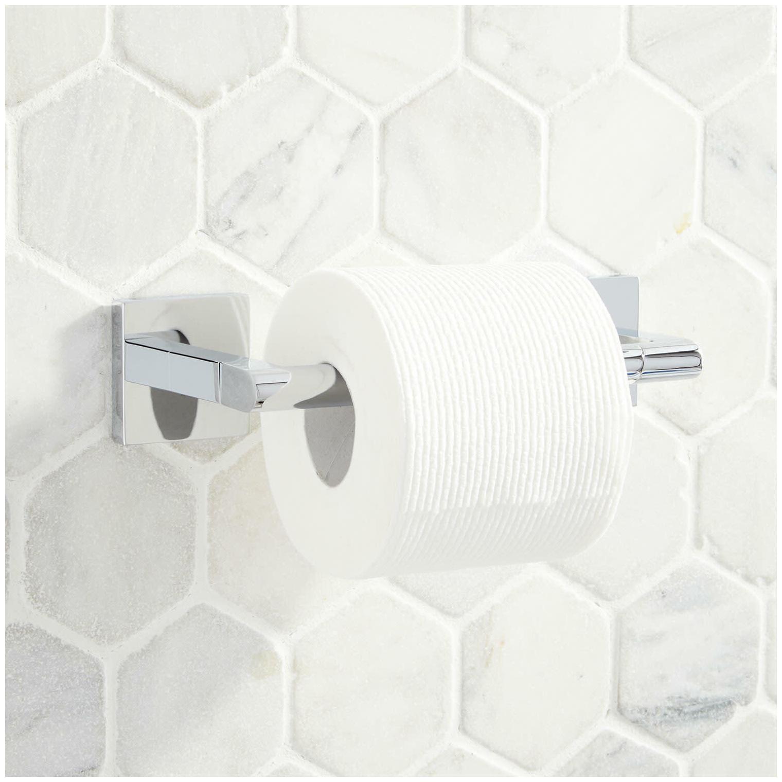 

Signature Hardware 948228 Hibiscus Single Post Toilet Paper - Chrome