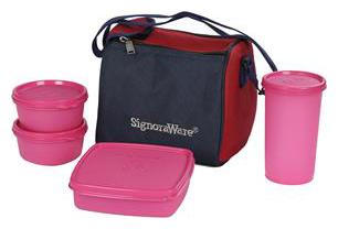 

Signoraware Pink Lunch box ( Set of 1 1120 ml )