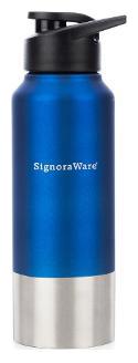

Signoraware Stainless Steel Blue Water Bottle ( 750 ml Set of 1 )