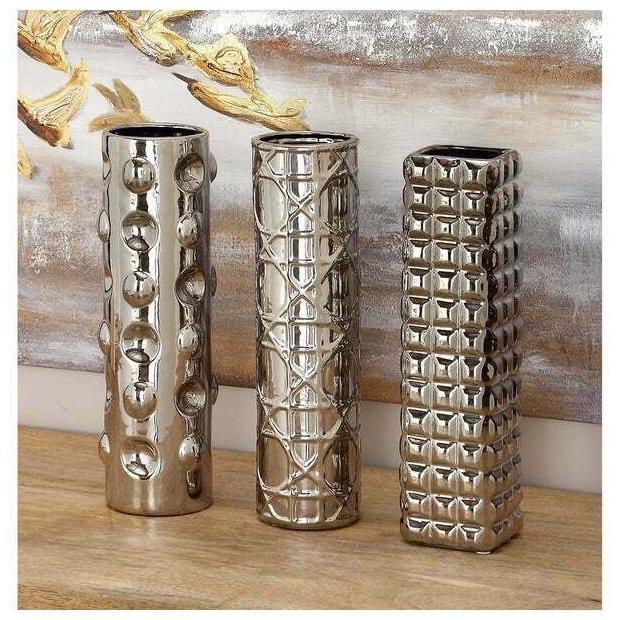 

Silver Orchid Olivia Ceramic Vase (Pack of 3) Multi