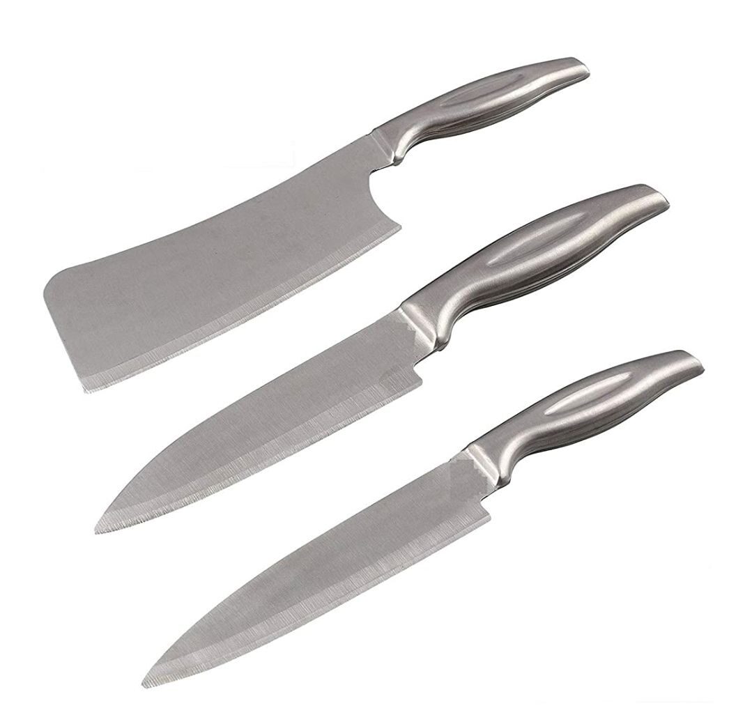 

SILVER SHARK Stainless steel Silver Knife set ( Set of 3 )