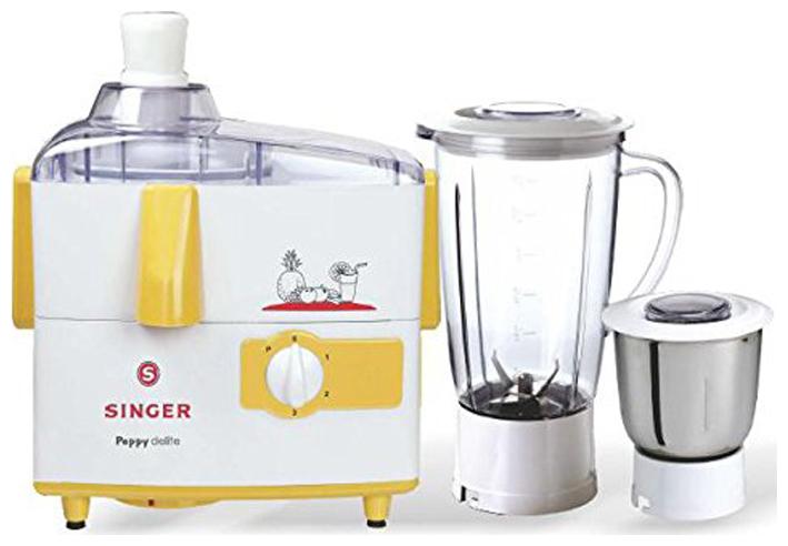 

Singer PEPPY DELITE 500 W Mixer Grinder ( White Yellow 2 Jars )