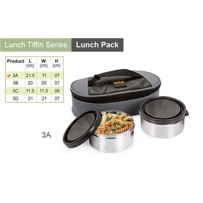 

Sizzle Silver Lunch box ( Set of 1 500 ml )
