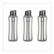 

Sizzle Stainless Steel Grey Water Bottle ( 650 ml Set of 3 )