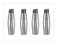 

Sizzle Stainless Steel Grey Water Bottle ( 750 ml Set of 4 )