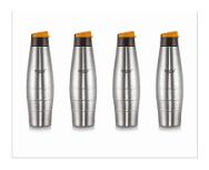 

Sizzle Stainless Steel Orange Water Bottle ( 750 ml Set of 4 )