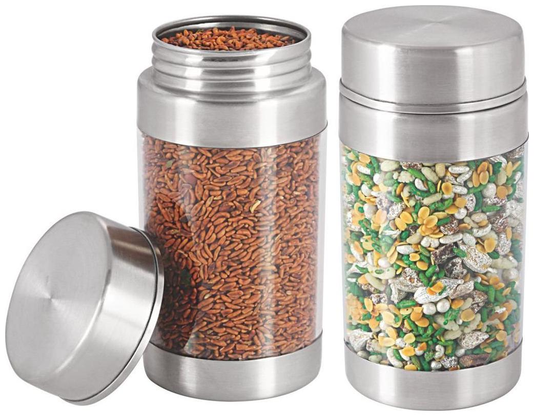 

Sizzle 450 ml Grey Stainless steel Container Set - Set of 2