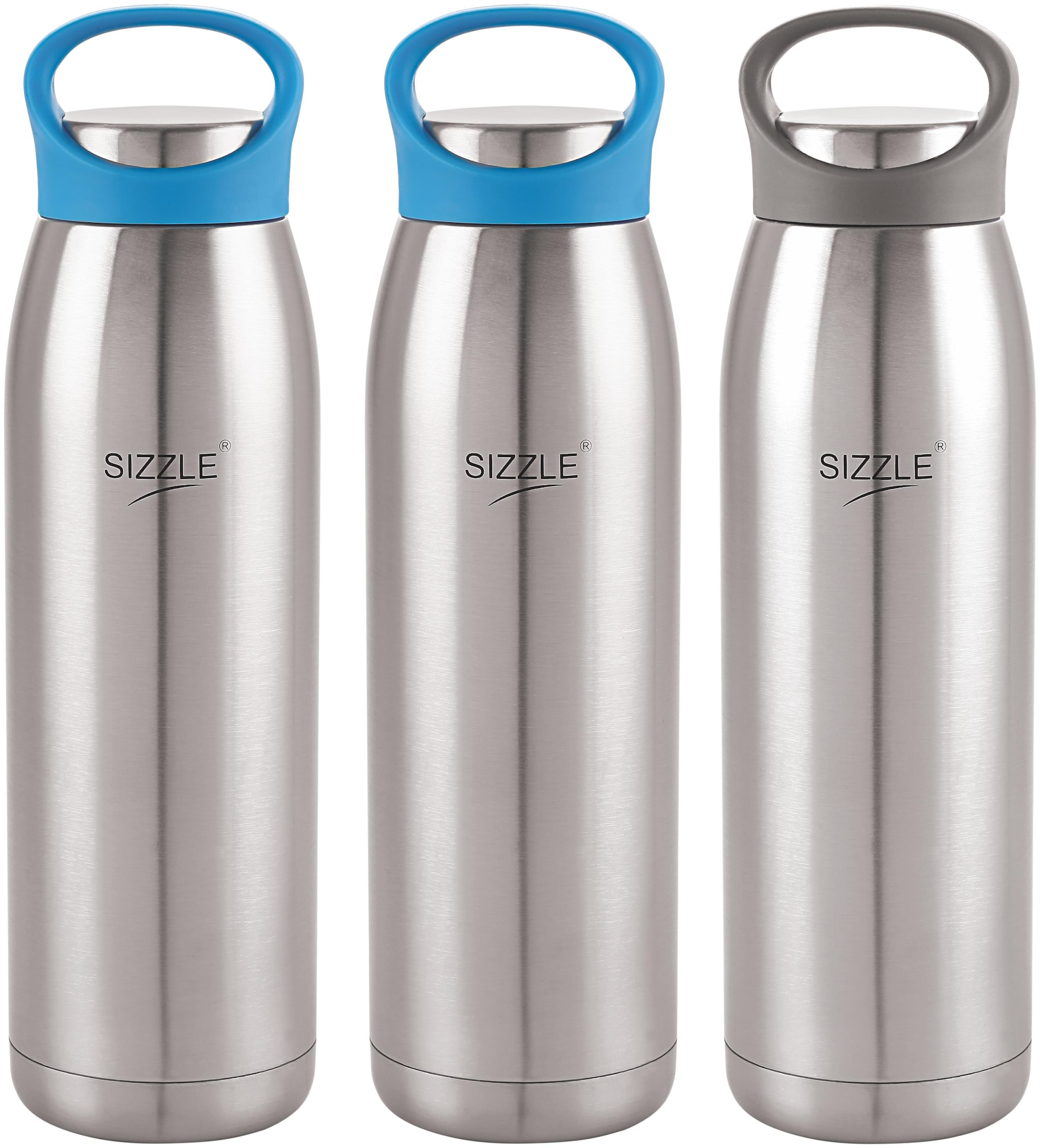 

Sizzle Stainless Steel Blue Black Water Bottle ( 900 ml Set of 3 )