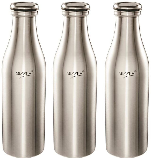 Sizzle Stainless Steel Water Bottle Set of 1 ( Silver , 1000 ml )