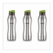 

Sizzle Stainless Steel Green Water Bottle ( 650 ml Set of 3 )