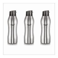 

Sizzle Stainless Steel Grey Water Bottle ( 650 ml Set of 3 )