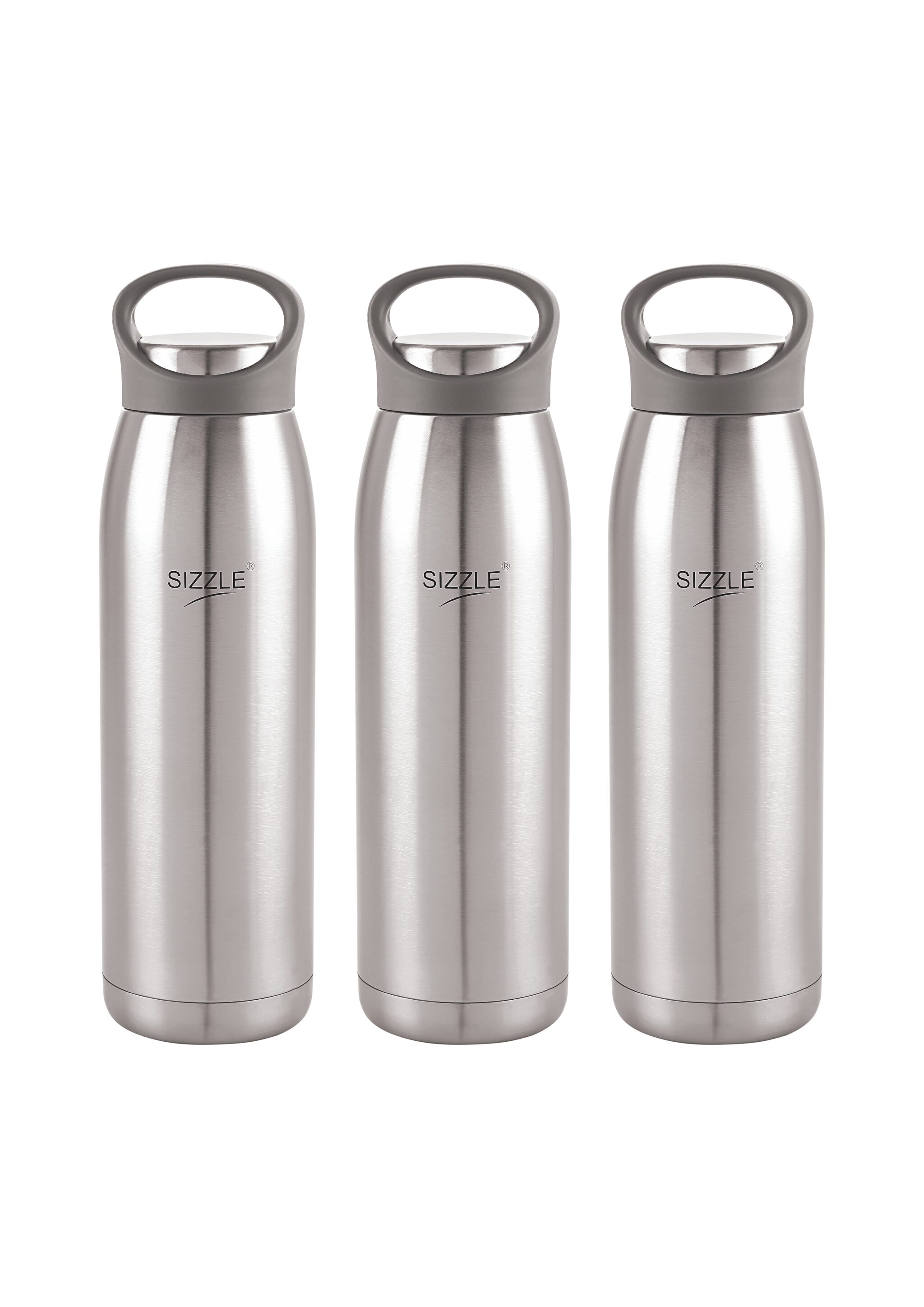 

Sizzle Stainless Steel Grey Water Bottle ( 900 ml Set of 3 )