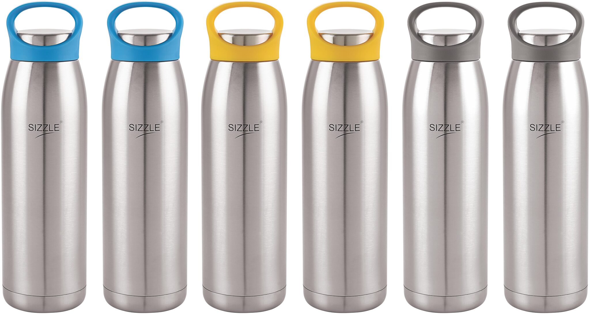 

Sizzle Stainless Steel Multi Water Bottle ( 900 ml Set of 6 )