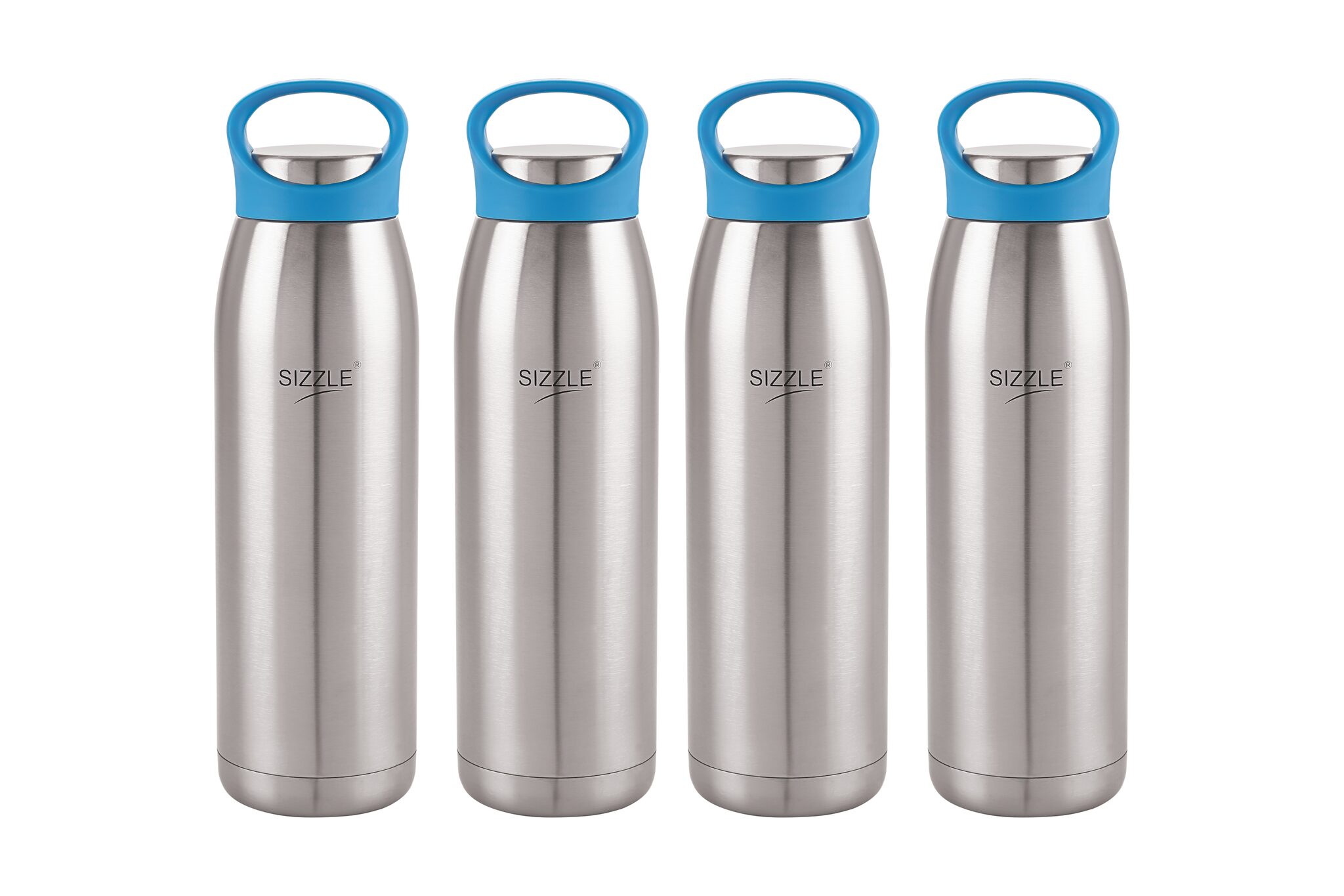 

Sizzle Stainless Steel Blue Water Bottle ( 900 ml Set of 4 )