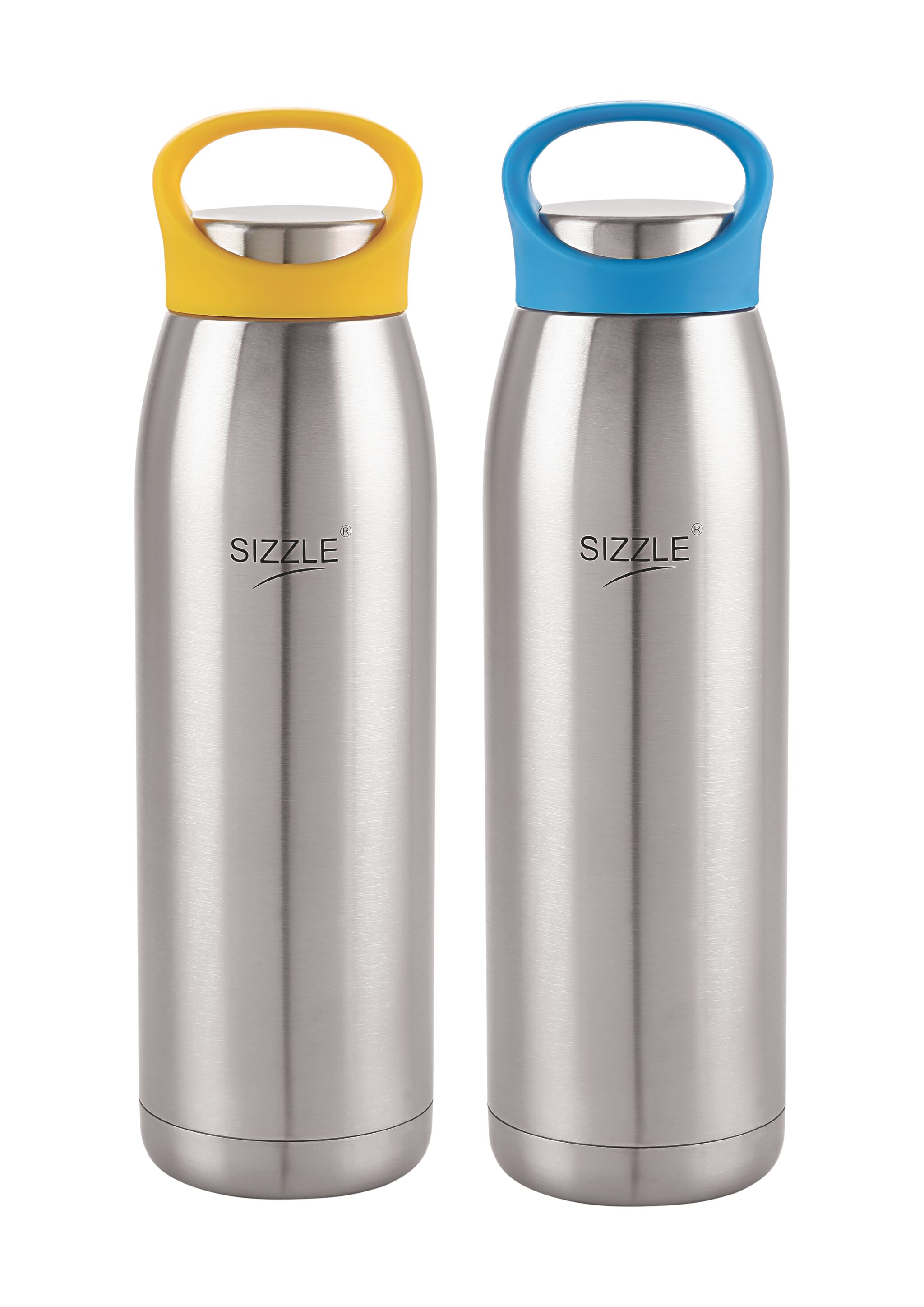 

Sizzle Stainless Steel Blue Yellow Water Bottle ( 900 ml Set of 2 )