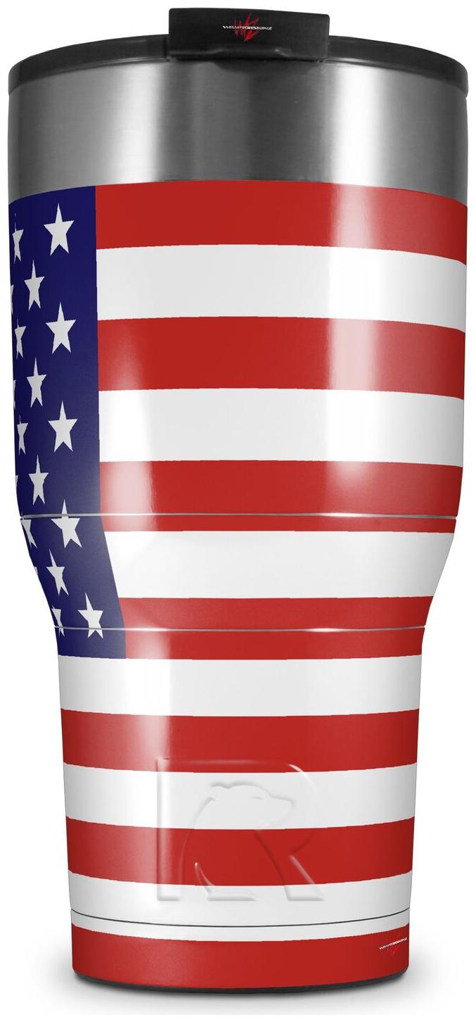 

Skin for 2017 RTIC 30oz USA American Flag 01 TUMBLER NOT INCLUDED