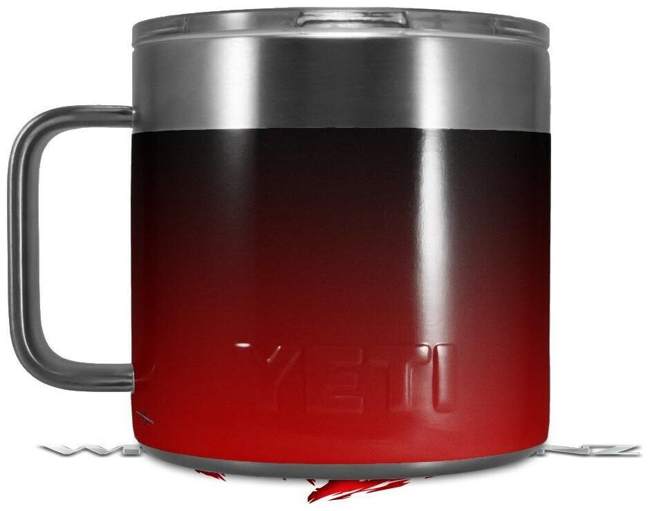 

Skin Wrap for Yeti Coffee Mug Smooth Fades Red Black CUP NOT INCLUDED