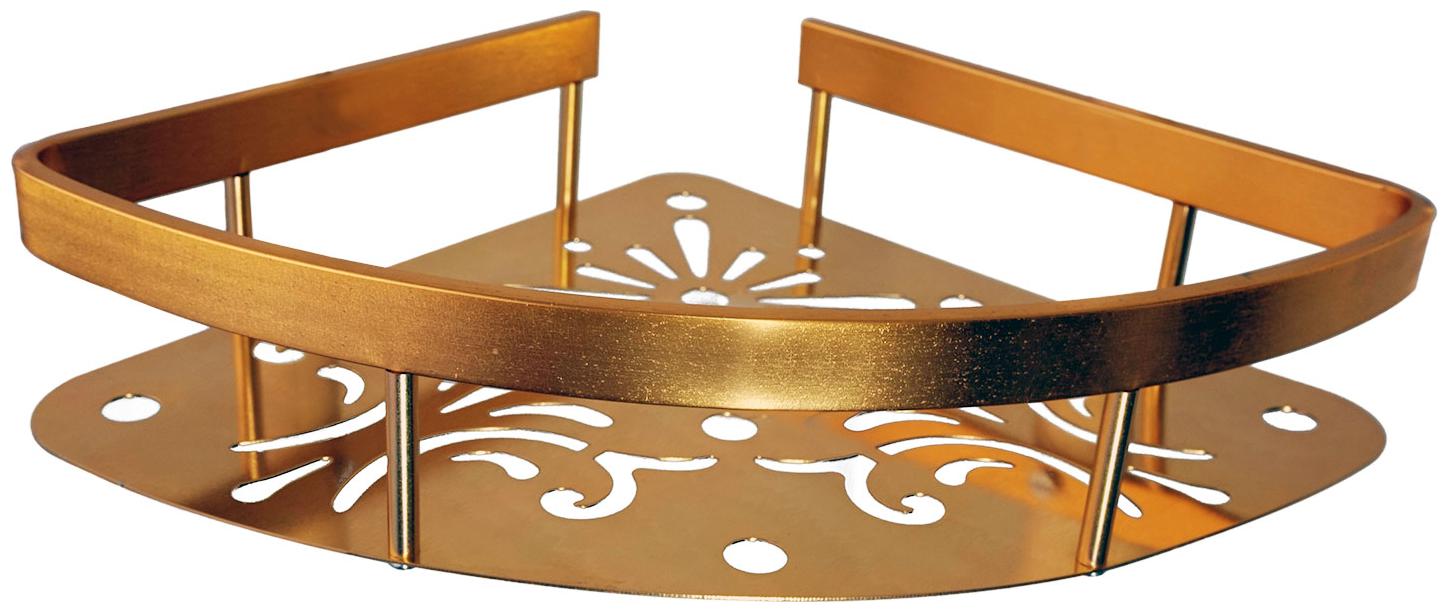 

SKOR NX 1 pcs 9 x 9 x 2 Aluminium Shower Wall Mount Corner Designer Decorative Shelf Shelve Holder Bathroom Storage Organizer Kit Set (GOLD)