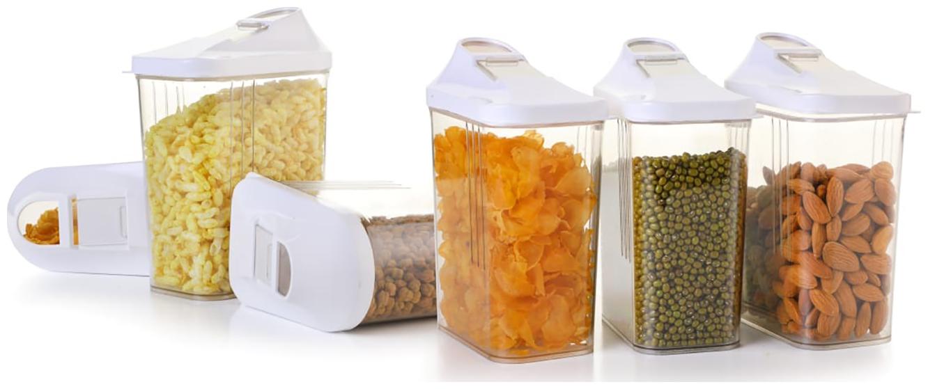 

SKYFLY 750 ml Transparent Plastic Container Set - Set of 6