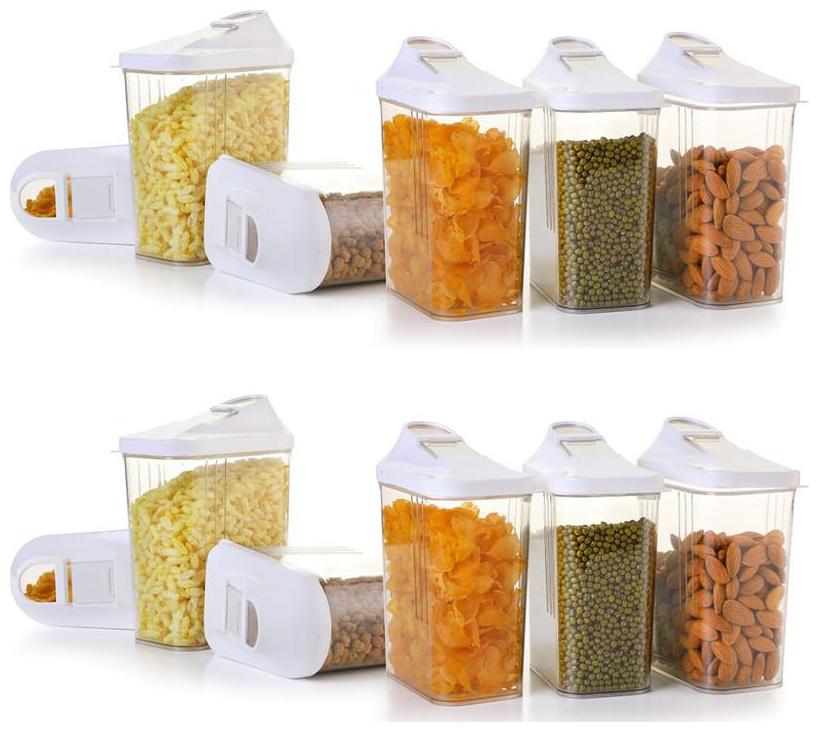 

SKYFLY 1100 ml Transparent Plastic Container Set - Set of 12
