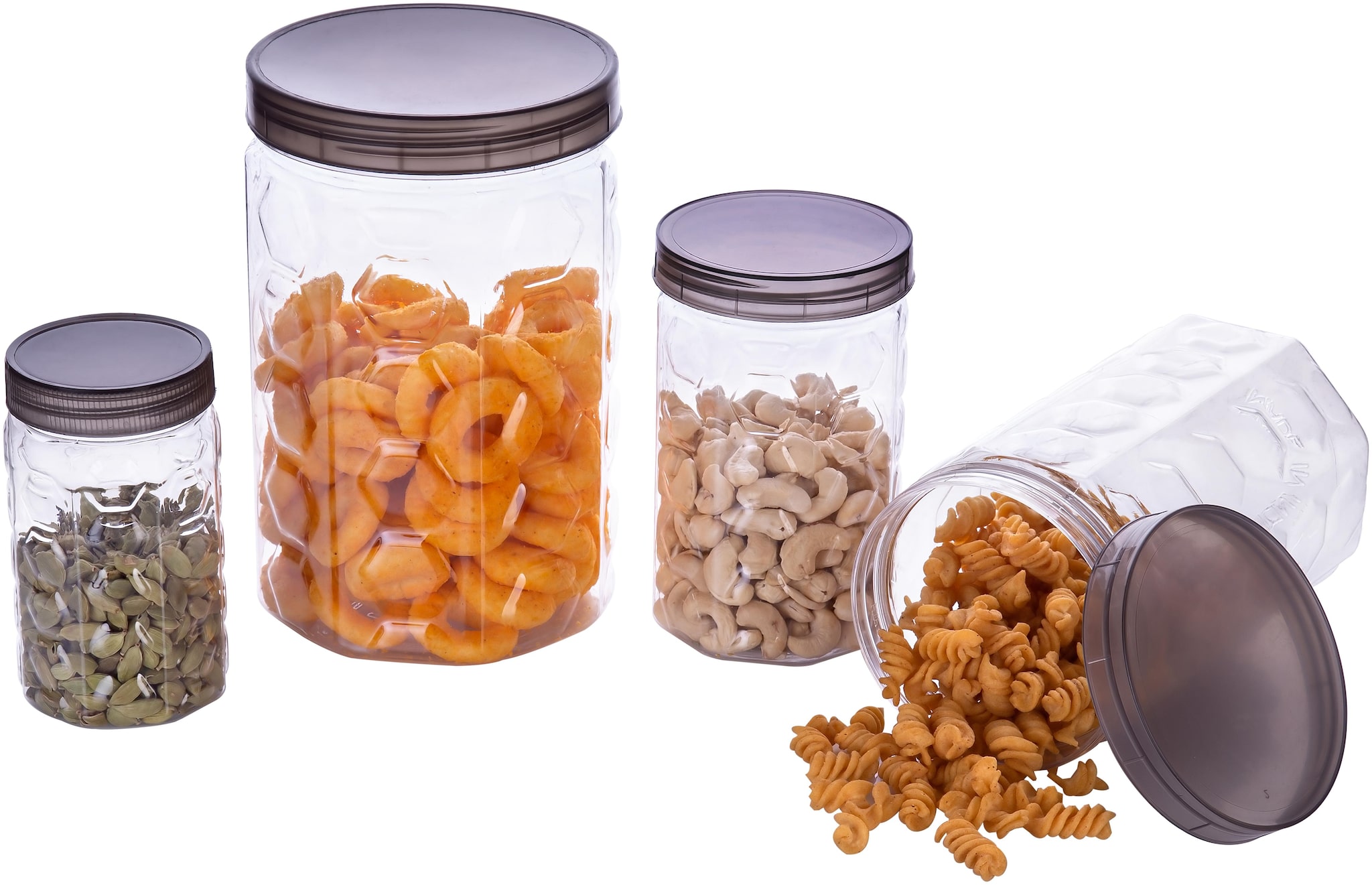 

SKYFLY 300 ml 650 ml Transparent Plastic Container Set - Set of 4