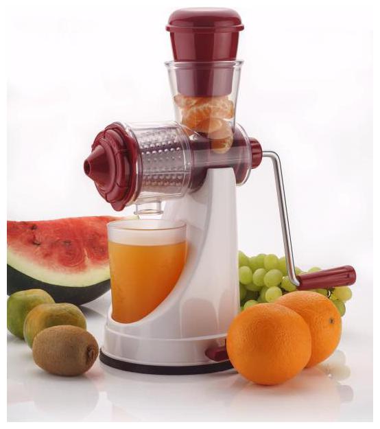 

SKYFLY Fruit Vegetable Manual Hand Juicer-Maroon White