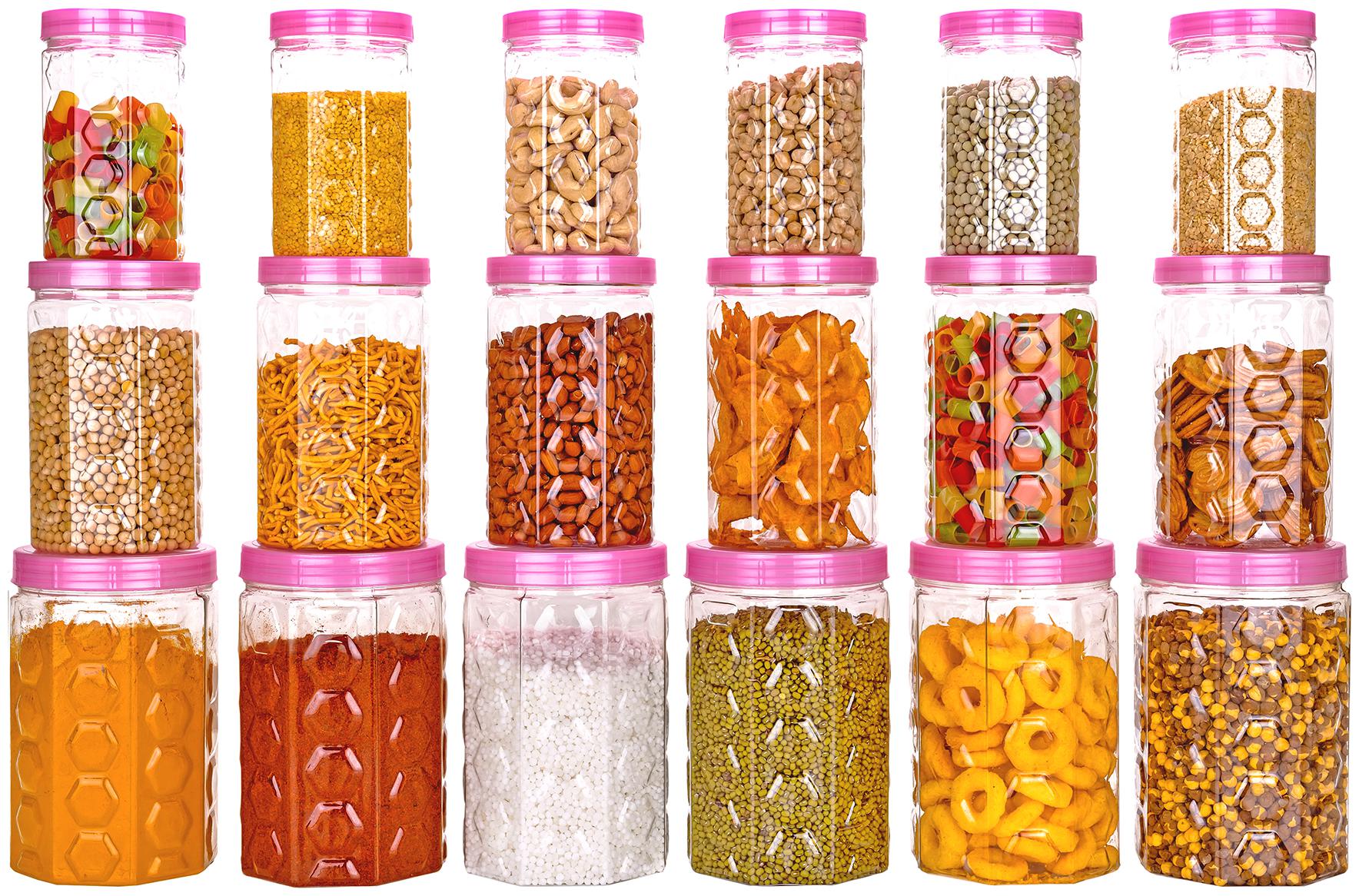 

SKYFLY Kitchen Canisters Jars Set - (Pink)