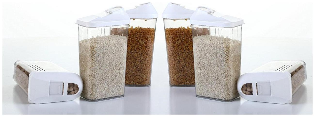 

SKYFLY 750 ml White Plastic Container Set - Set of 6
