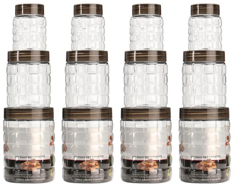 

SKYFLY 1000 ml Transparent Plastic Container Set - Set of 12