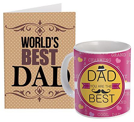 

Skytrends Father Day Gift Gift For Father Gift For Fathers Day parents gift gift for Parents Printed Coffee Mug Greeing Card Best Gift For Father STD-0367
